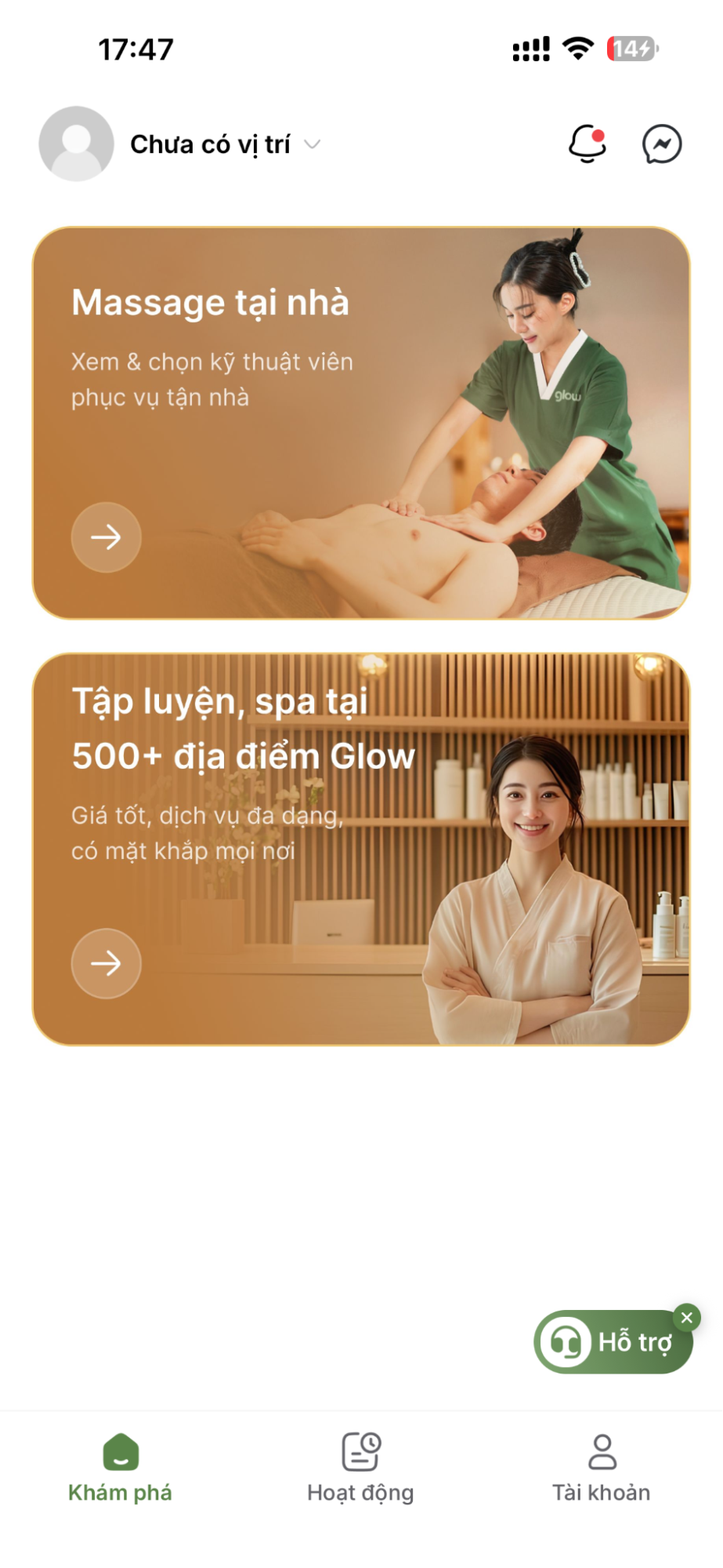 Chọn dịch vụ